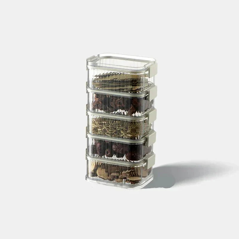 Stackable Multilayer Spice Containers for Freshness Home Cooks by AromaGuard