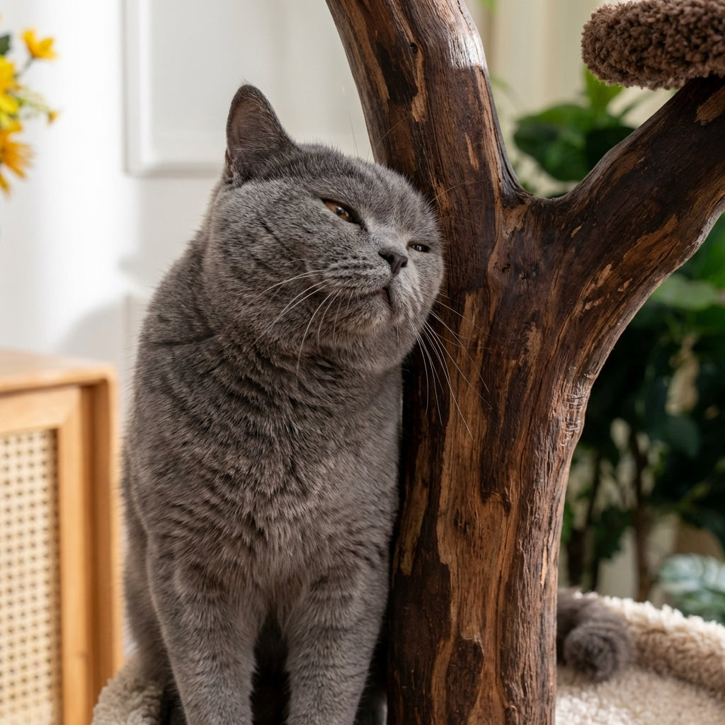 Solid Wood Multi-Level Cat Tree With Platforms And Hideaway, 3 Sizes