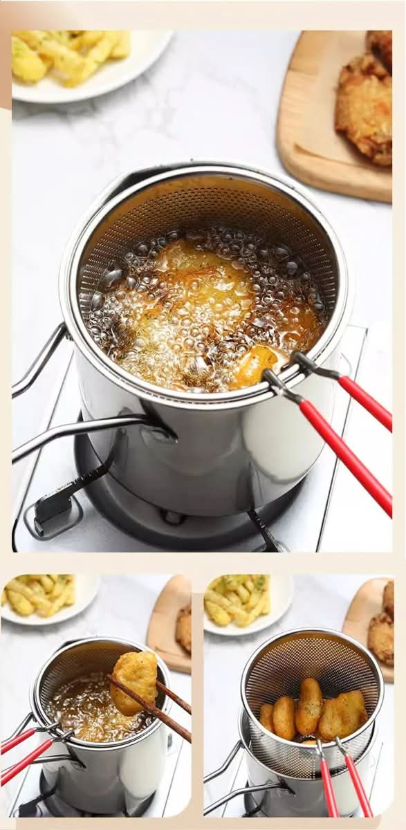 AeroChef Mélyhűtő Otthoni Szakácsoknak Égésgátló Fogantyúval és Olajmegtakarítással