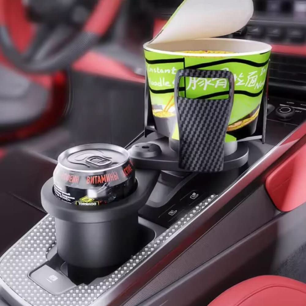 CupNest Duo Double Cup Holder For Cars 360 Degree Swivel Effortless Driving