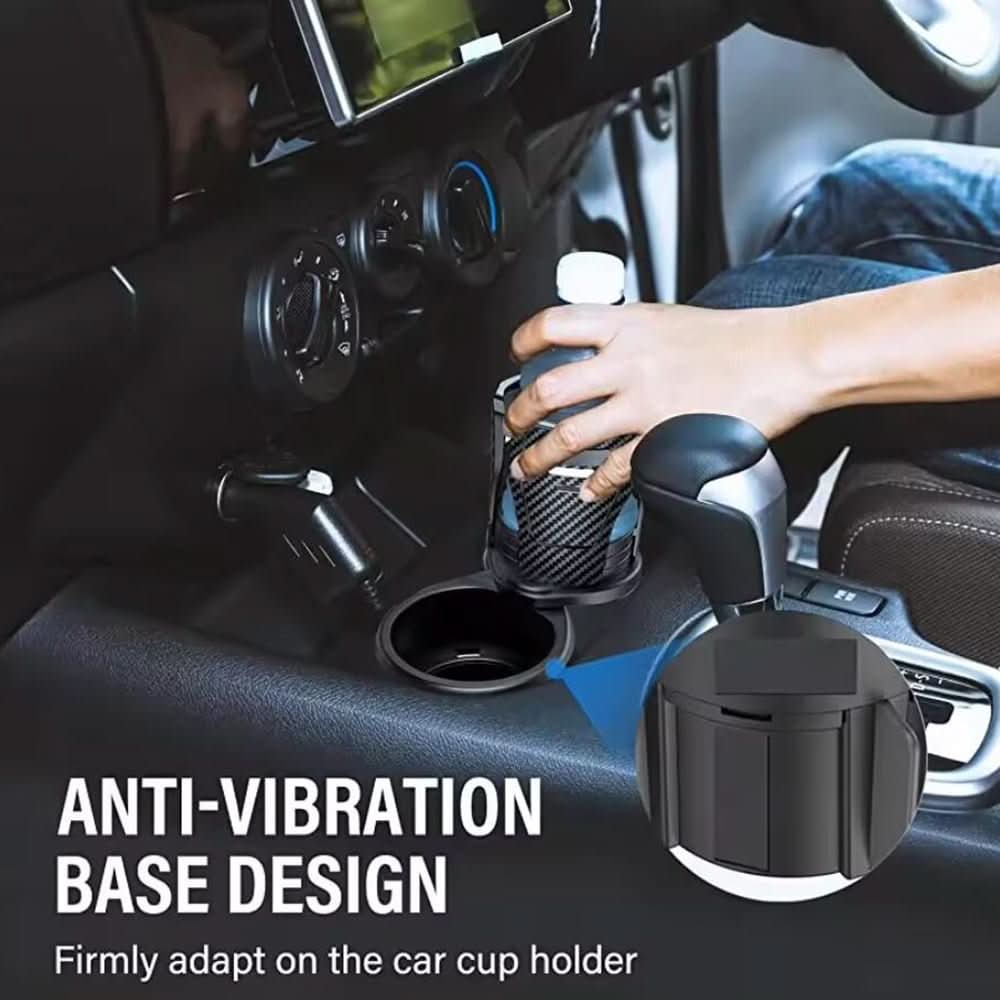 CupNest Duo Double Cup Holder For Cars 360 Degree Swivel Effortless Driving