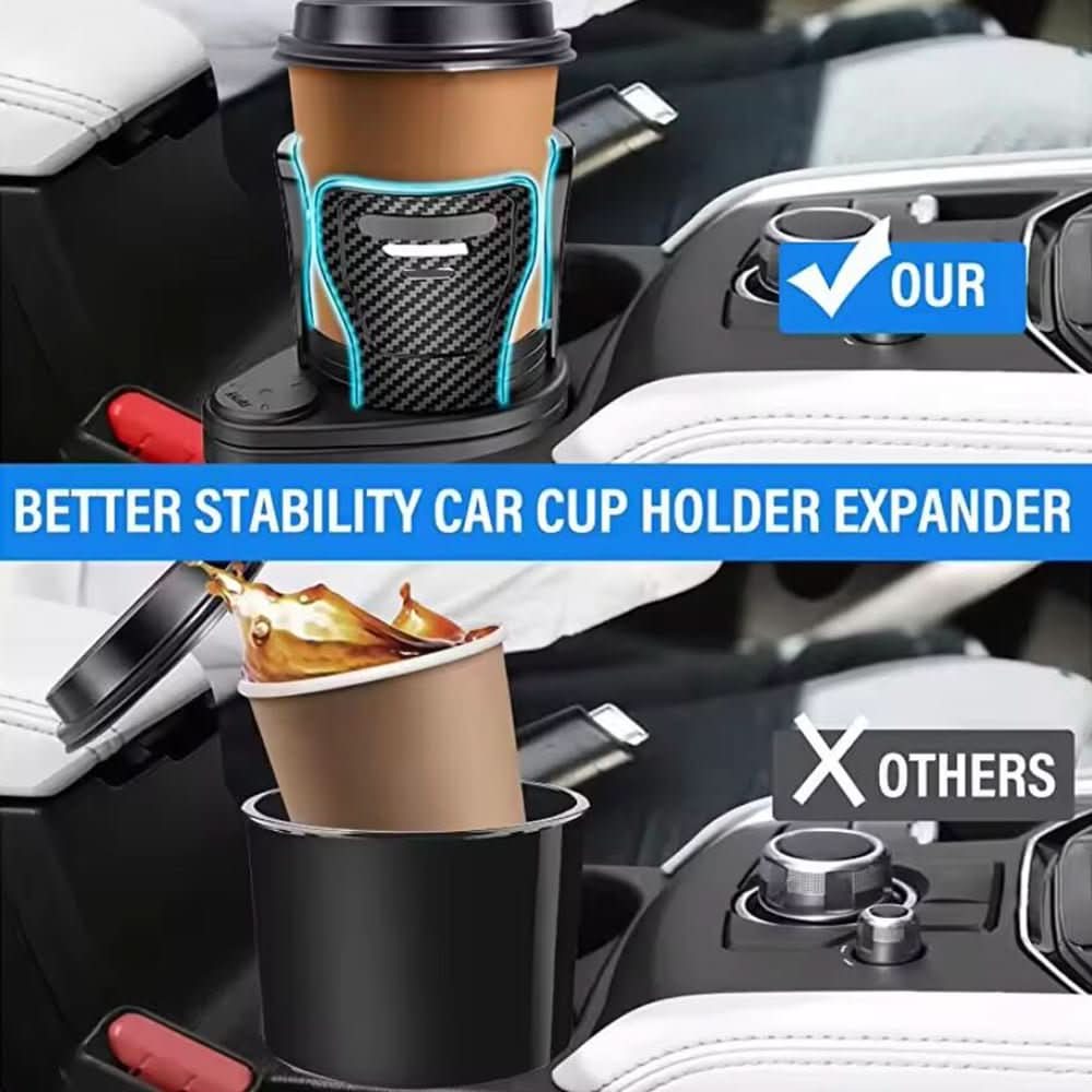 CupNest Duo Double Cup Holder For Cars 360 Degree Swivel Effortless Driving