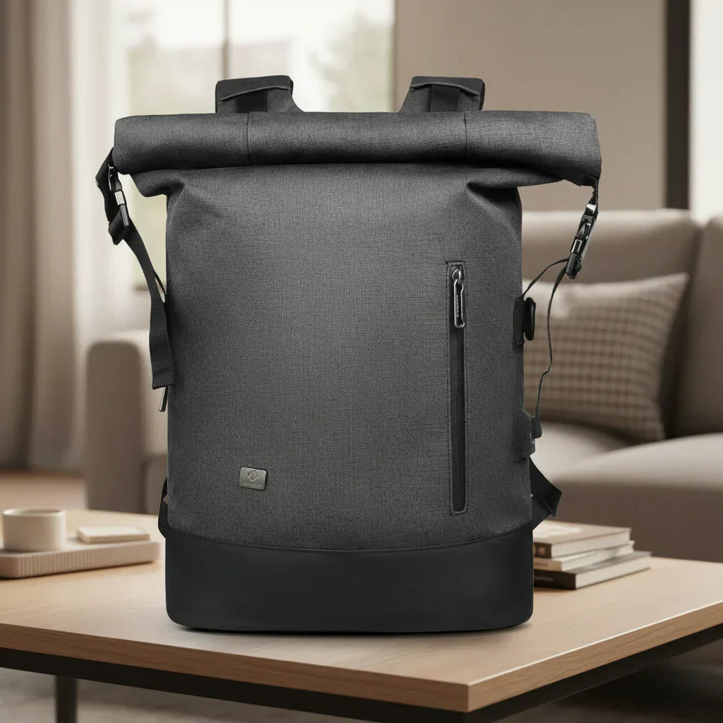 CityTrail Rolltop-ryggsekk med USB-port for utendørs bruk