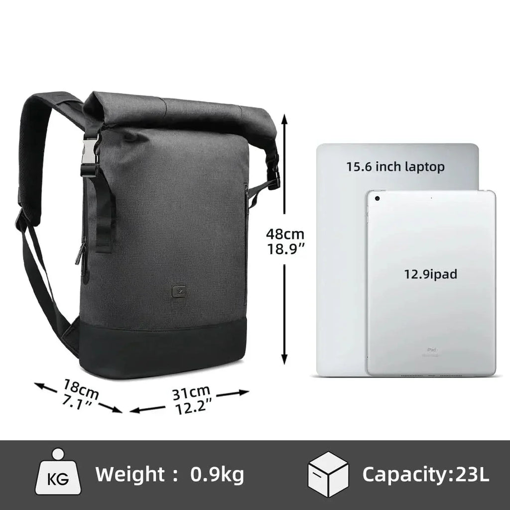 CityTrail Rolltop-ryggsekk med USB-port for utendørs bruk