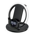 תחנת טעינה PowerHub 6 ב-1 עם תאורת RGB ושעון מעורר