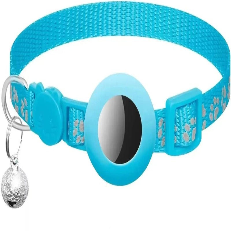 Collare riflettente PurrGuard per gatti con supporto AirTag e campanellino