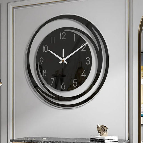 AstraTime Moderne Schwarze Acryl-Wanduhr Geräuschloser Betrieb für Ruhige Räume