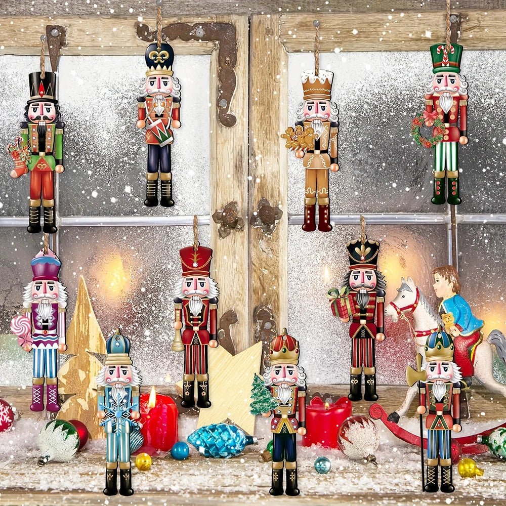 RegalCraft Nutcracker Soldier Set Festive Hand Painted Wood Decor For Decor Lovers