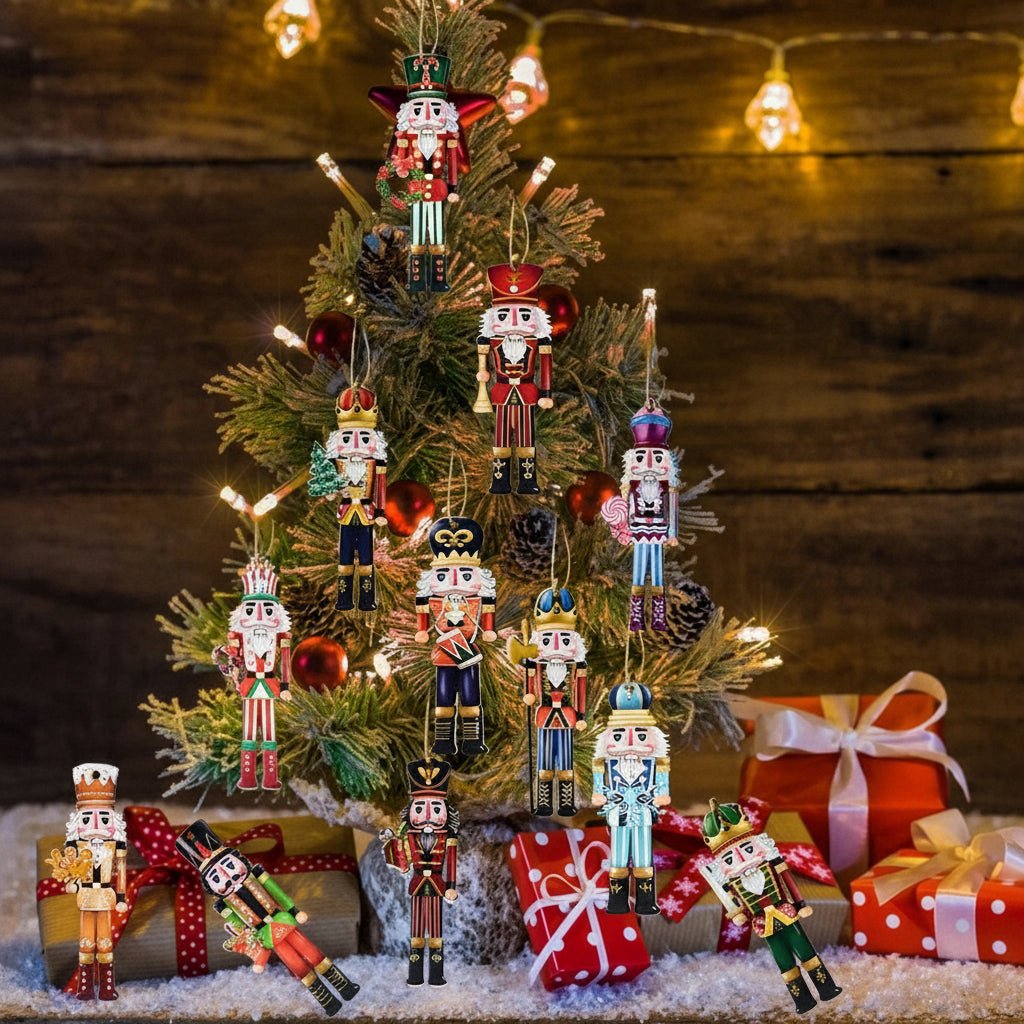 RegalCraft Nutcracker Soldier Set Festive Hand Painted Wood Decor For Decor Lovers