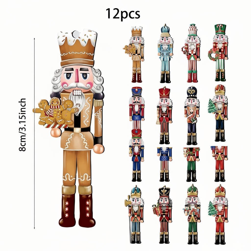 RegalCraft Nutcracker Soldier Set Festive Hand Painted Wood Decor For Decor Lovers
