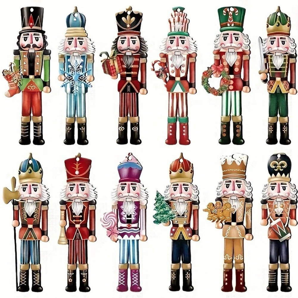 RegalCraft Nutcracker Soldier Set Festive Hand Painted Wood Decor For Decor Lovers