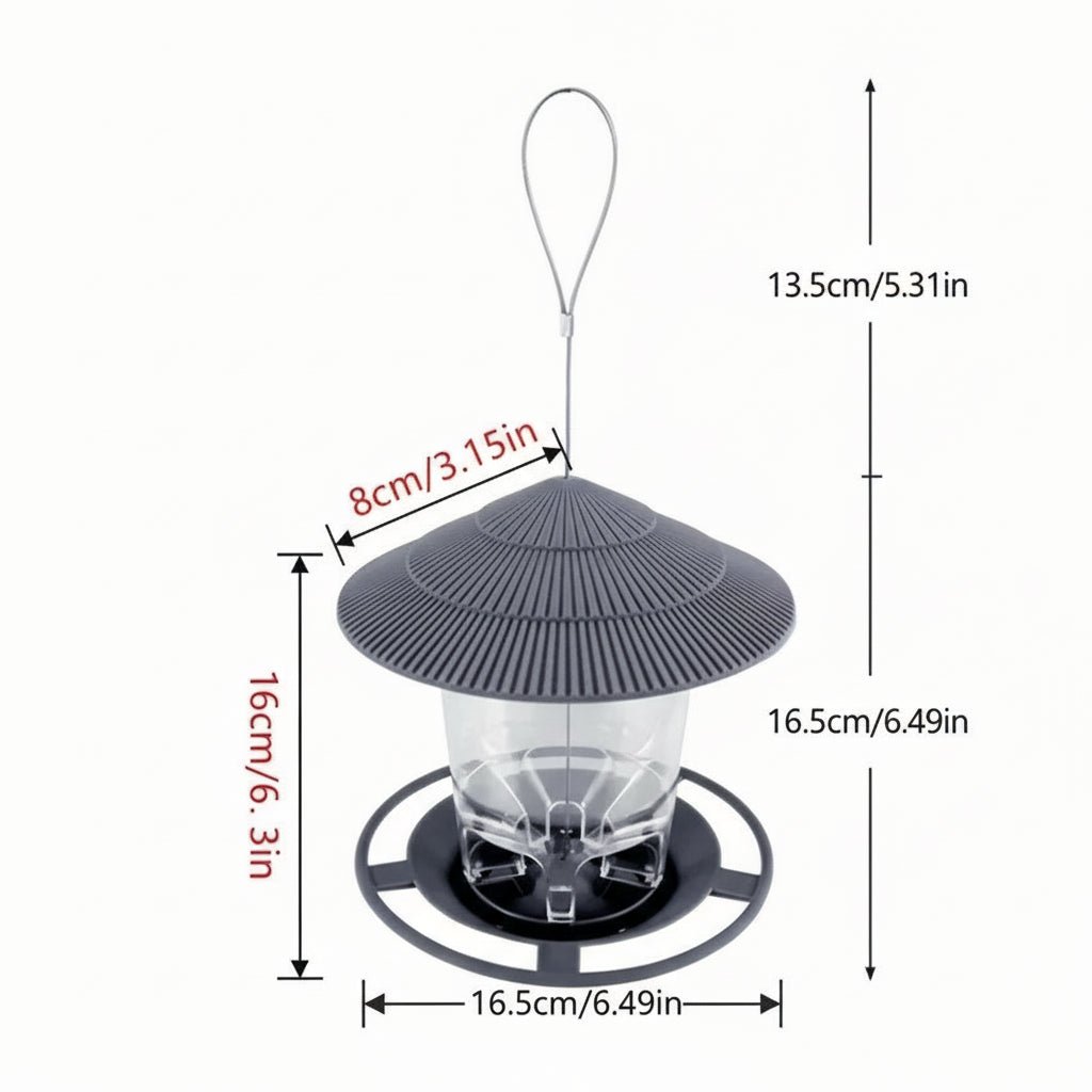 FeatherFlow Automatic Bird Feeder With Multi Hole Nut Dispenser For Backyards