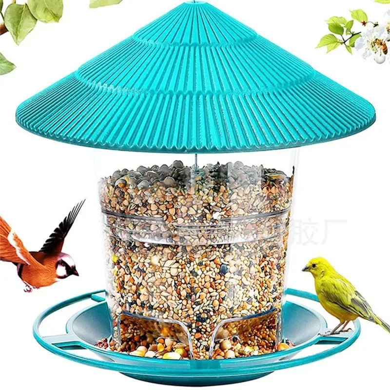 FeatherFlow Automatic Bird Feeder With Multi Hole Nut Dispenser For Backyards