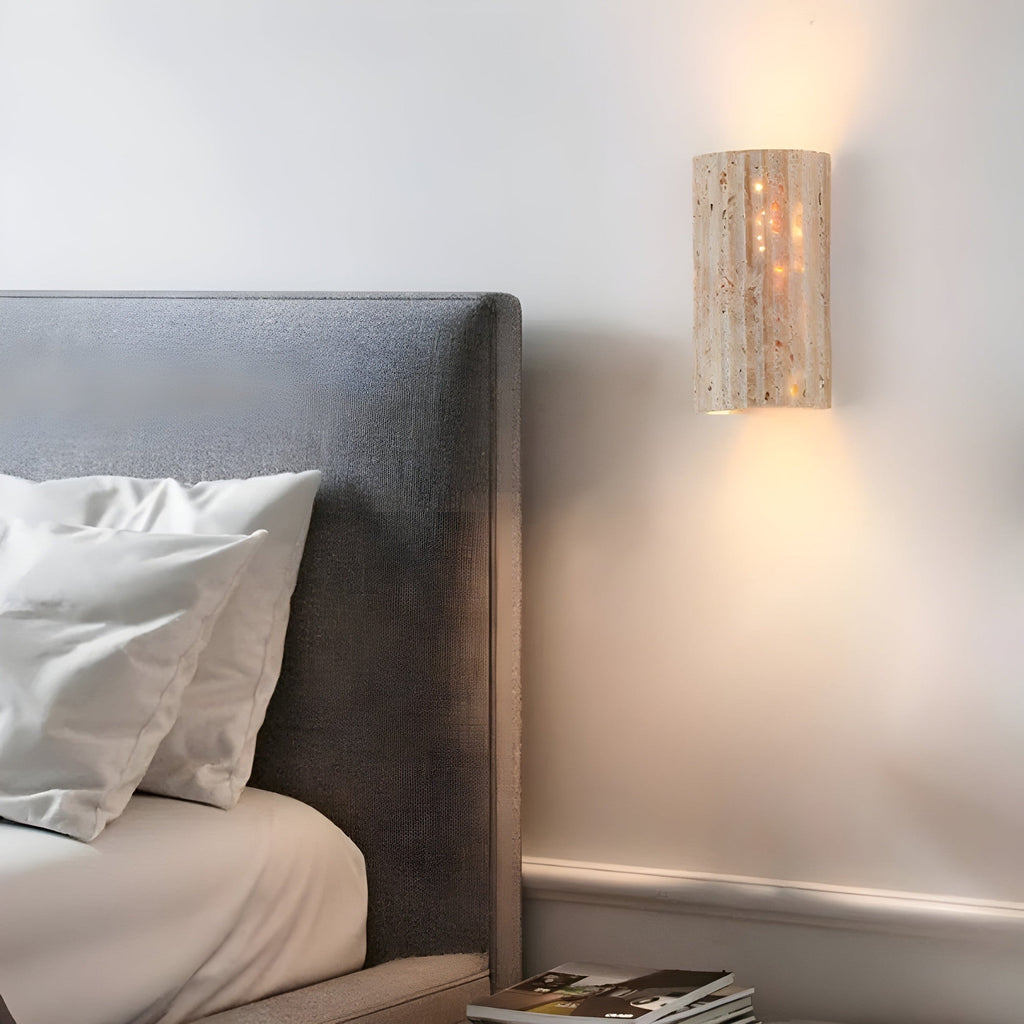 Aurora Stone Wall Lamp with Warm Indoor Glow for Cozy Homes
