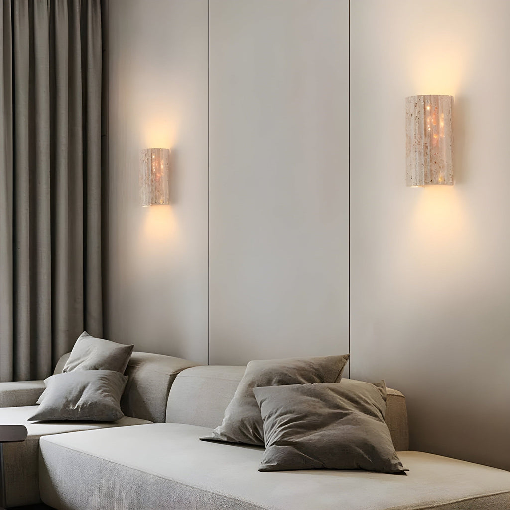 Aurora Stone Wall Lamp with Warm Indoor Glow for Cozy Homes