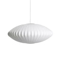 Lampa sufitowa wisząca z jedwabnym abażurem w minimalistycznym stylu