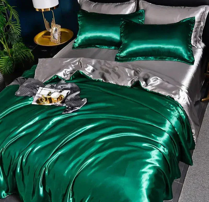 Lunara Satin Duvet Cover by Orntli Elegant Luxury Bedding