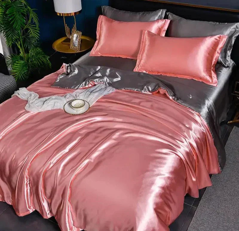 Lunara Satin Duvet Cover by Orntli Elegant Luxury Bedding