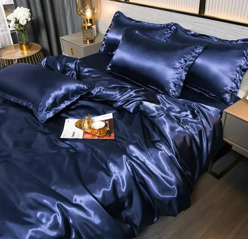Lunara Satin Duvet Cover by Orntli Elegant Luxury Bedding