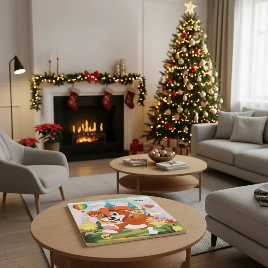 NovaNest 3D fa puzzle kisgyermekeknek: Állatok és járművek, finommotoros készségek fejlesztésére
