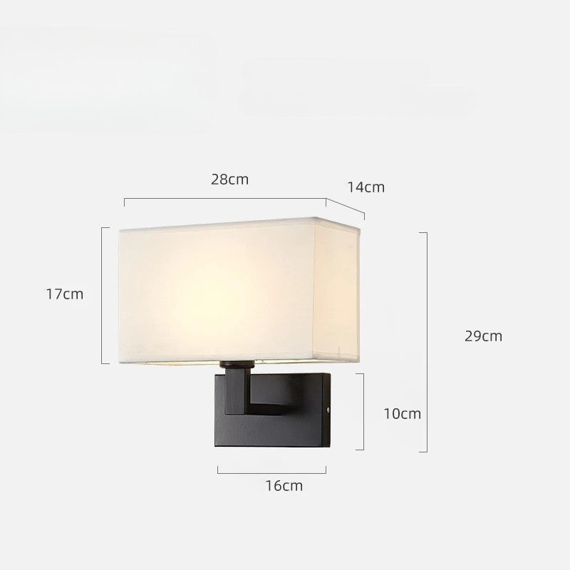 LumaNova Wall-Mounted Bedside Lamp with Fabric Shade
