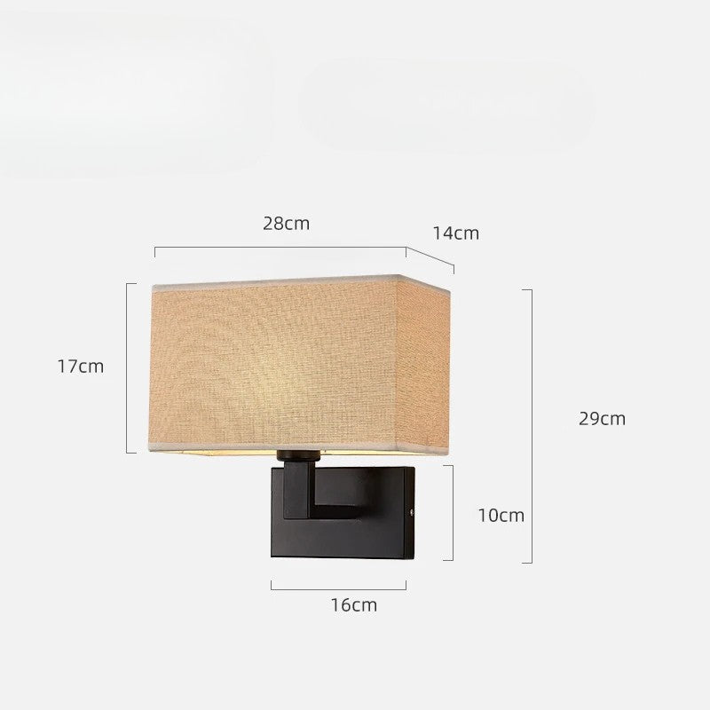 LumaNova Wall-Mounted Bedside Lamp with Fabric Shade