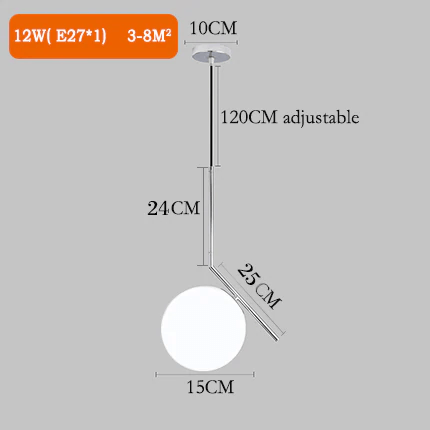 Scandinavian Glass Globe Pendant Lights | Orntli
