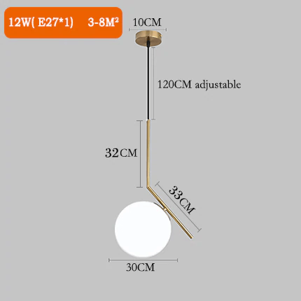Scandinavian Glass Globe Pendant Lights | Orntli