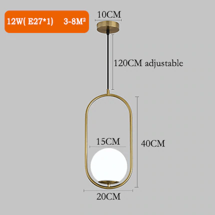 Scandinavian Glass Globe Pendant Lights | Orntli