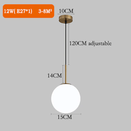 Scandinavian Glass Globe Pendant Lights | Orntli