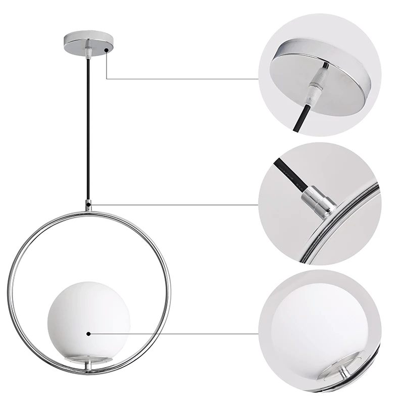 Scandinavian Glass Globe Pendant Lights | Orntli