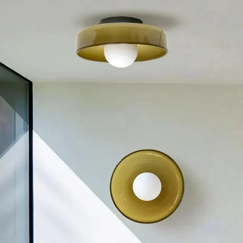LumaGlint nordická skleněná stropní lampa pro moderní domovy s teplou atmosférou