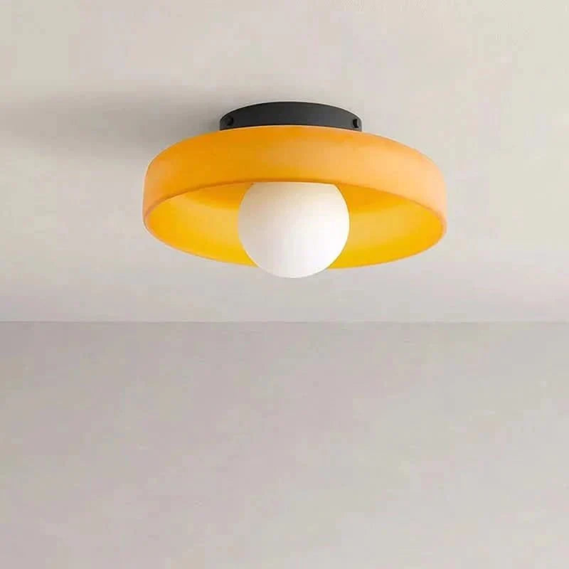 LumaGlint nordická skleněná stropní lampa pro moderní domovy s teplou atmosférou