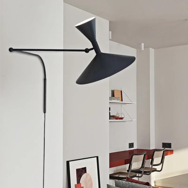 Asteria Nordic Swing Sleek Wall Light With Swivel Arm