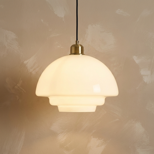 Antique-Inspired Pendant Light With Clear Glass Shade | compagnien