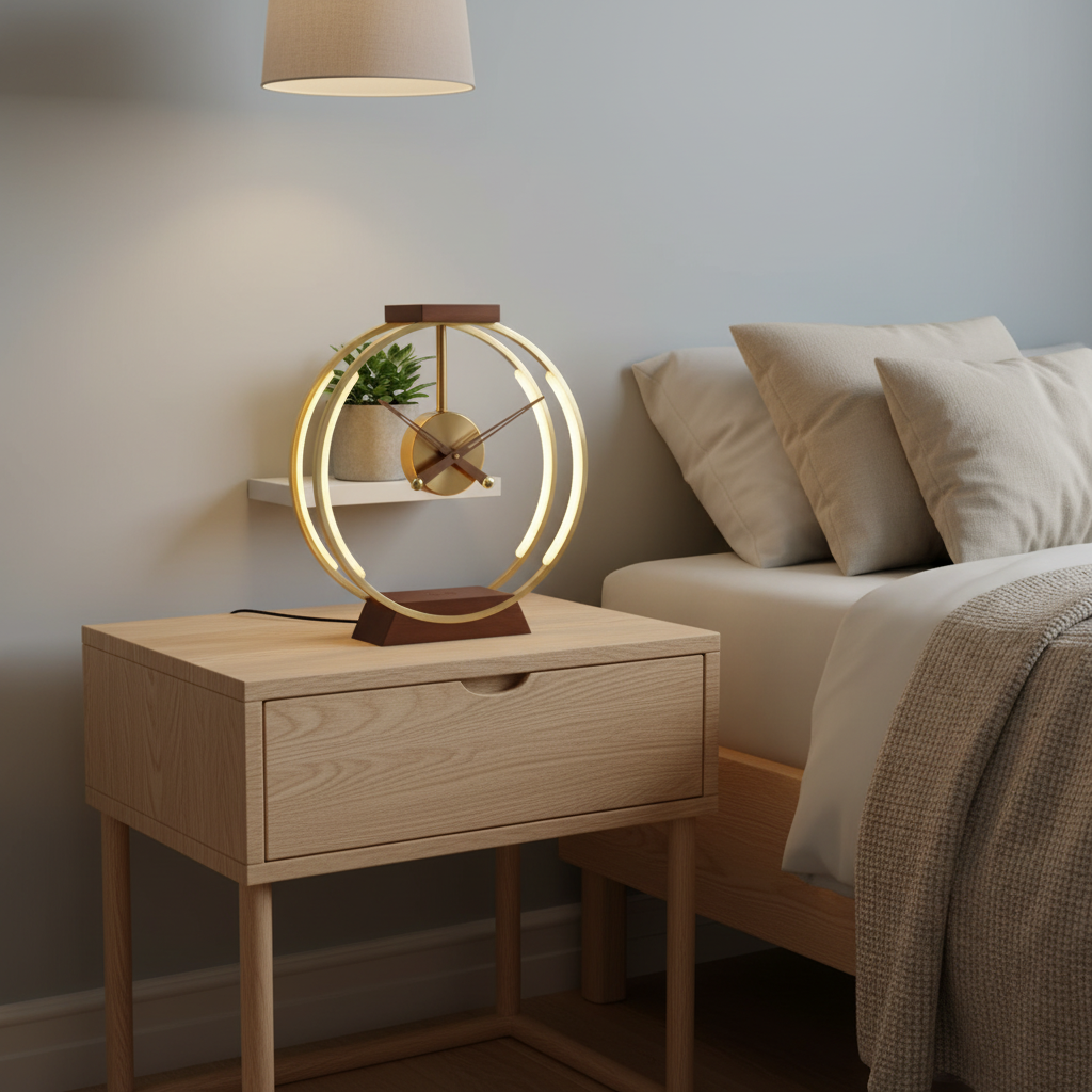 Aurora óra LED asztali lámpa modern nappalikhoz