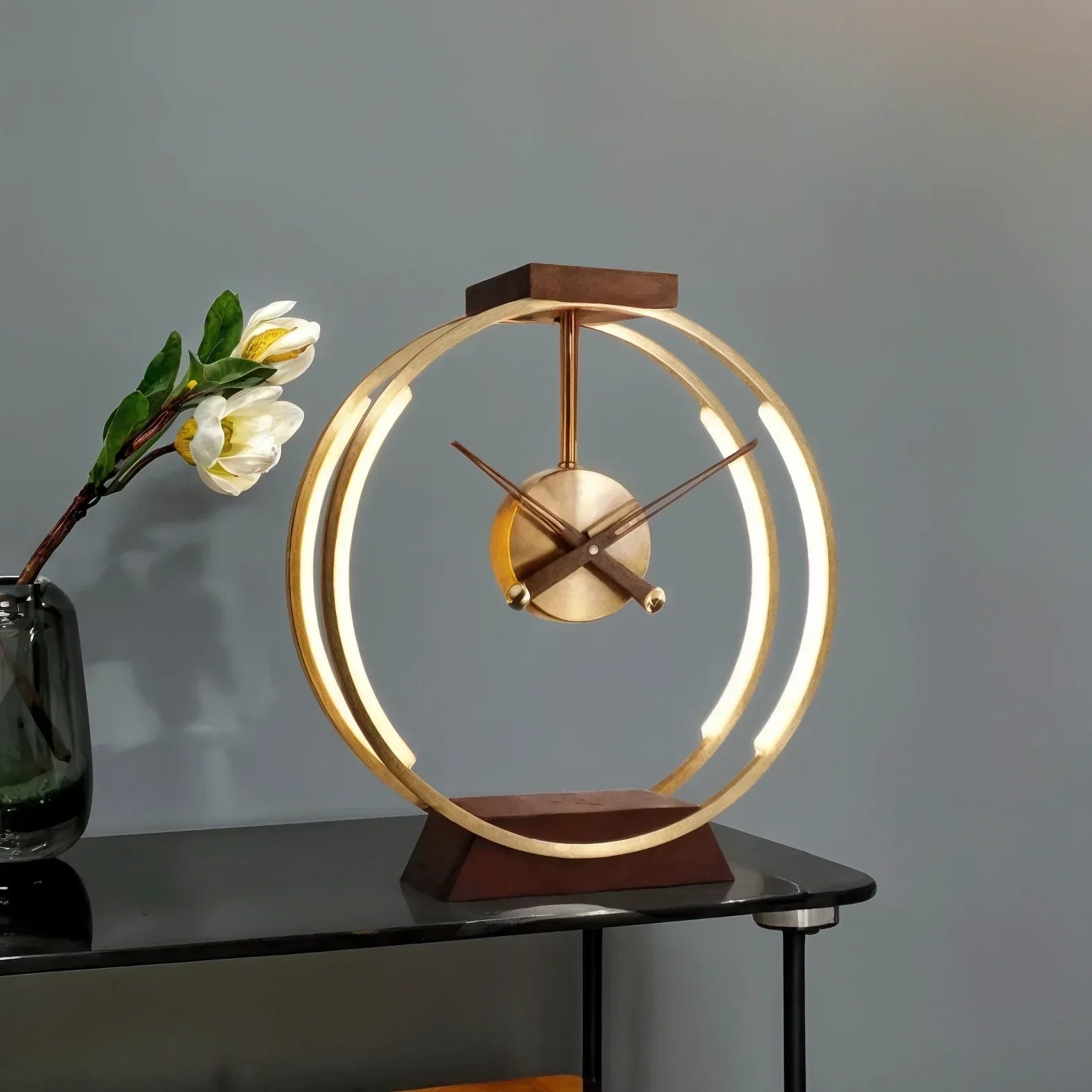 Aurora óra LED asztali lámpa modern nappalikhoz