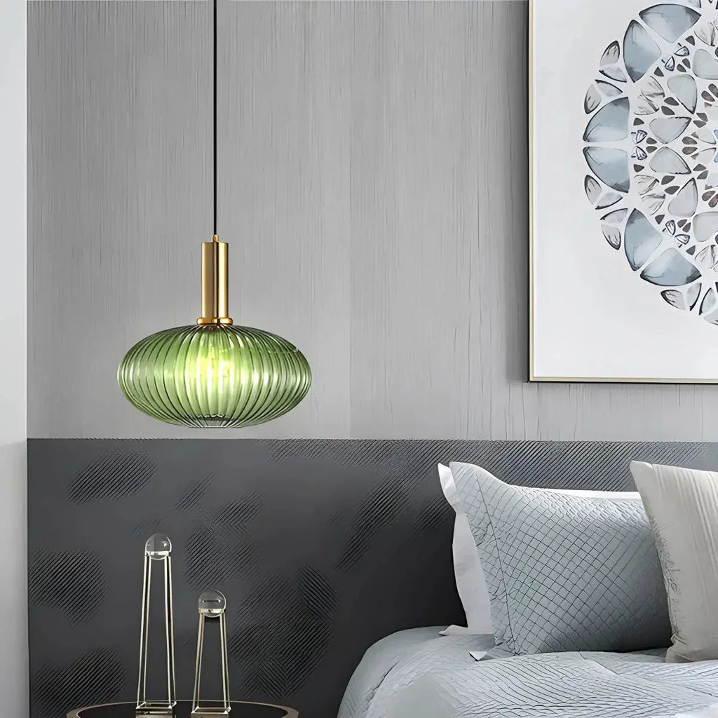 Nordic Vintage Glass Striped Pendeant Light - Orntli