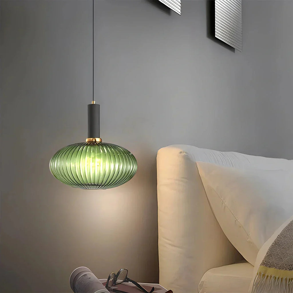 Nordic Vintage Glass Striped Pendeant Light - Orntli