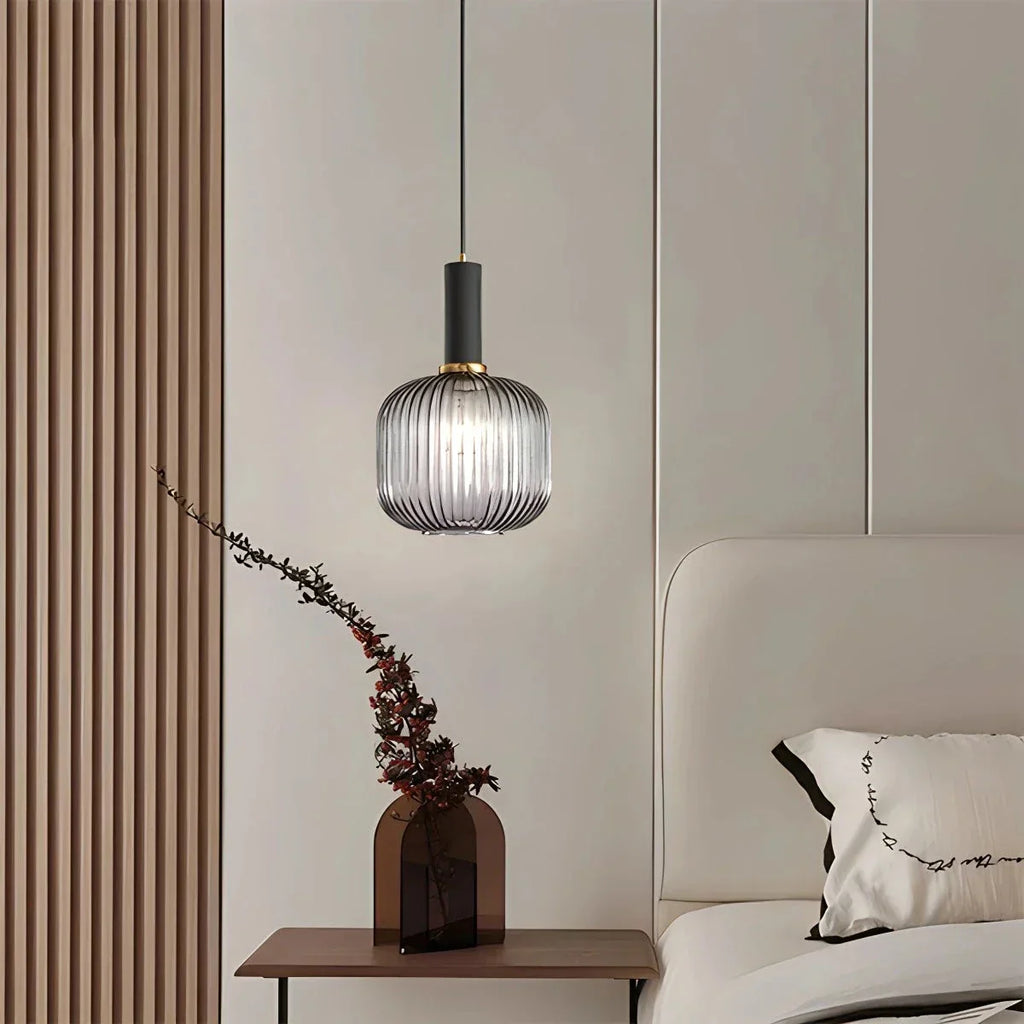 Nordic Vintage Glass Striped Pendeant Light - Orntli