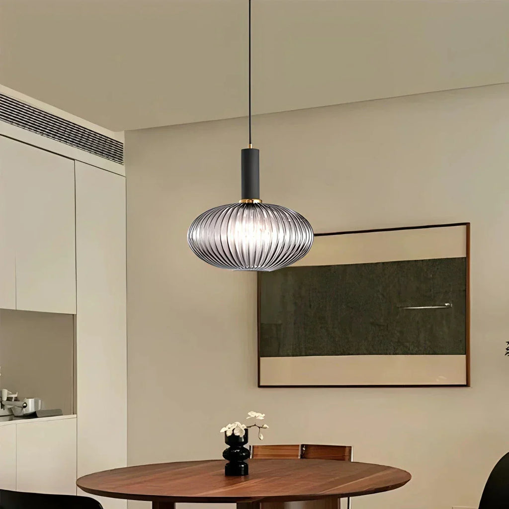 Nordic Vintage Glass Striped Pendeant Light - Orntli