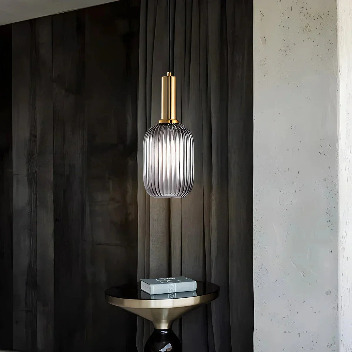 Nordic Vintage Glass Striped Pendeant Light - Orntli
