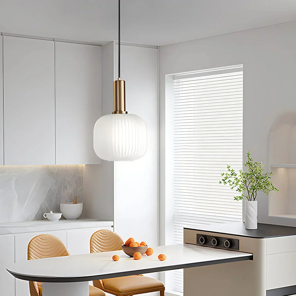 Nordic Vintage Glass Striped Pendeant Light - Orntli