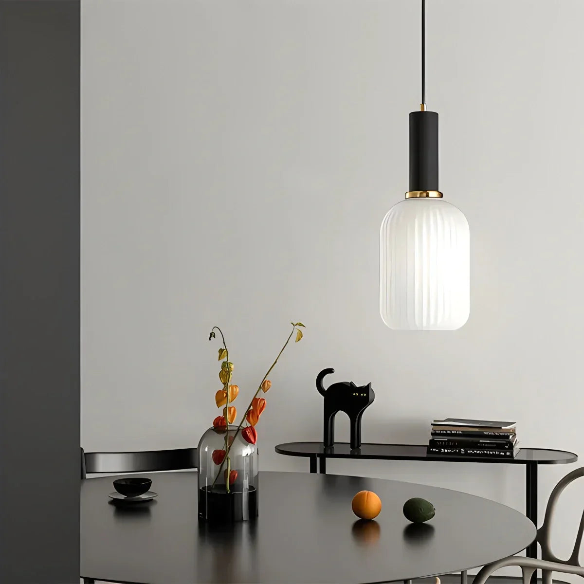 Nordic Vintage Glass Striped Pendeant Light - Orntli