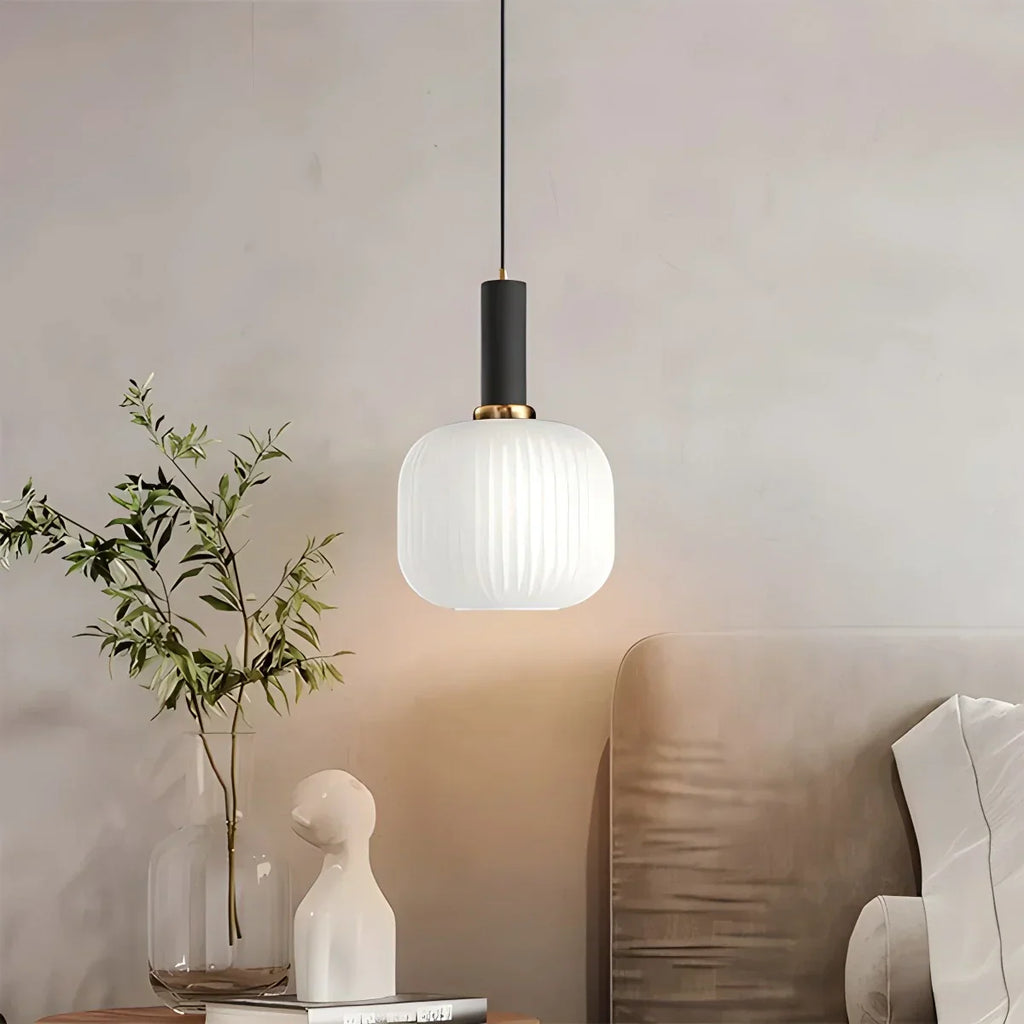 Nordic Vintage Glass Striped Pendeant Light - Orntli