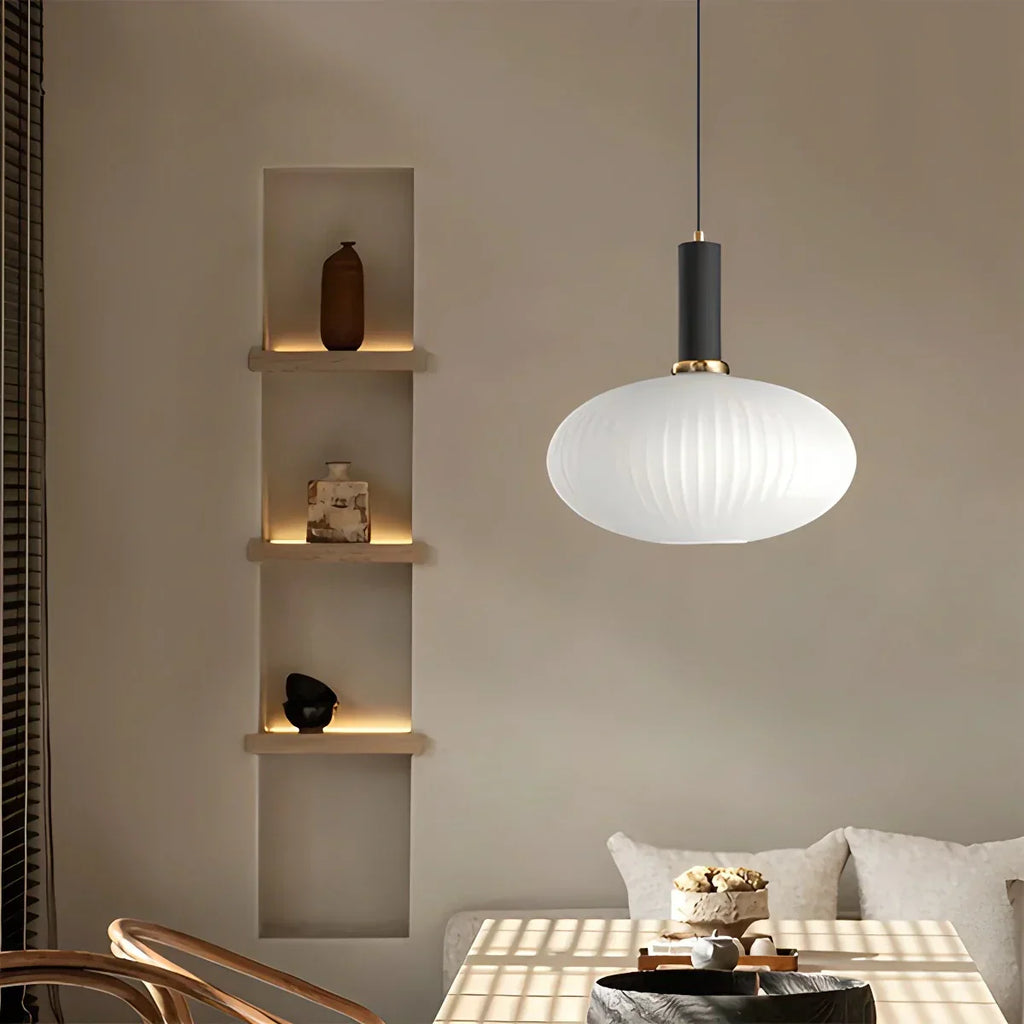 Nordic Vintage Glass Striped Pendeant Light - Orntli