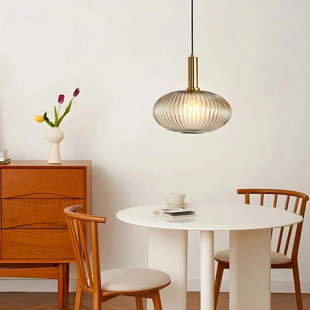 Nordic Vintage Glass Striped Pendeant Light - Orntli