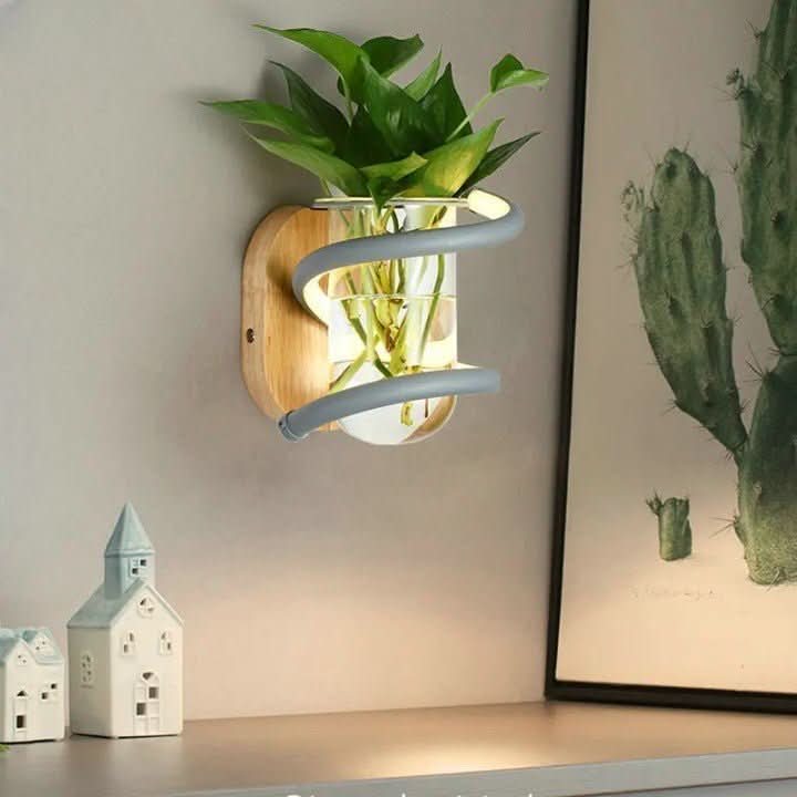 LumaNest LED veggvase lampe med nordisk design for utendørsområder, varm glød