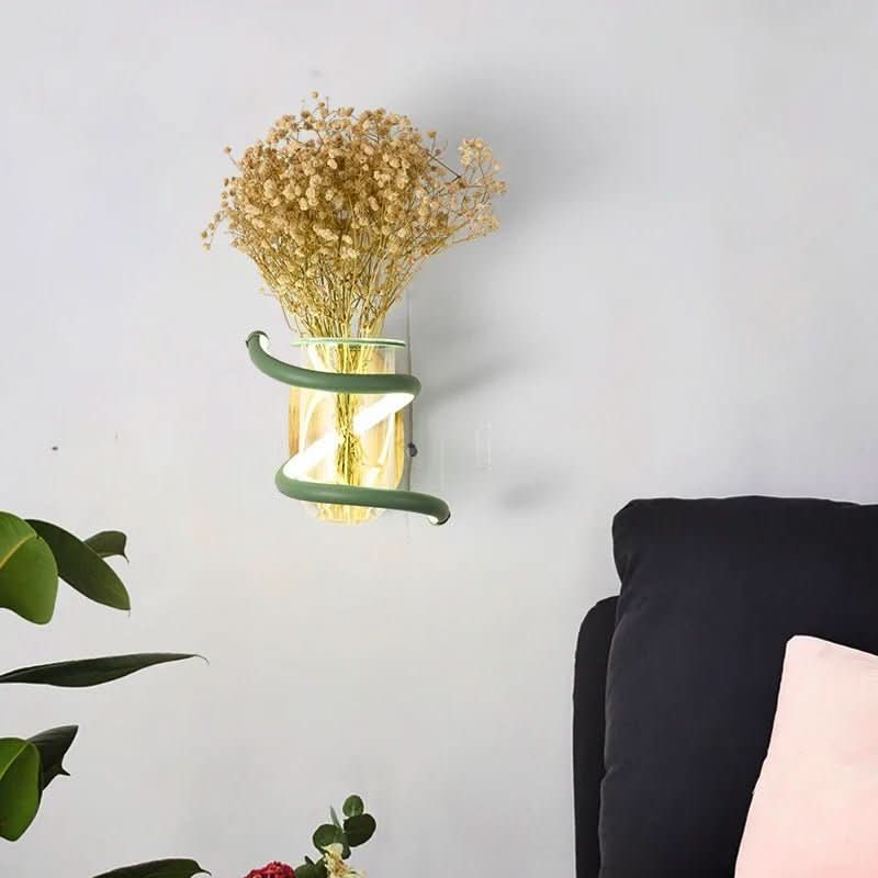 LumaNest LED veggvase lampe med nordisk design for utendørsområder, varm glød