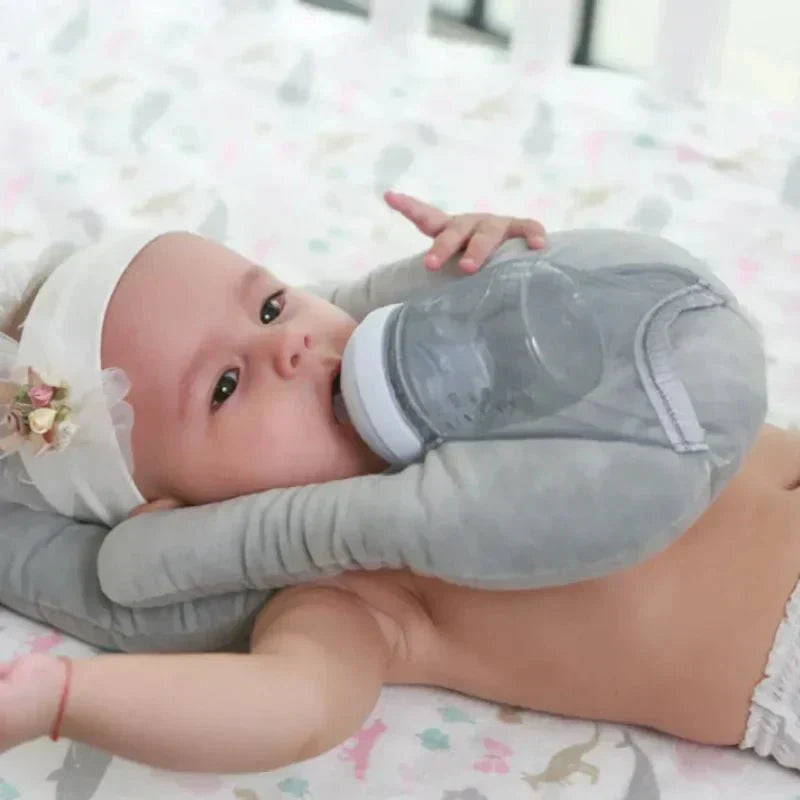 CocoonEase Comfort Nursing Pillow With Integrated Bottle Holder For New Parents